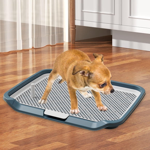Inodoro para perros, bandeja de entrenamiento de malla para inodoro, orinal para mantener las patas y el suelo, rejillas limpias, inodoro para perros Azul