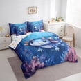 thumbnail image 3 of Castle Fairy Children Blue Axolotl Bedding Comforter Set,Salamander Queen Bedding Sets, 3 of 8