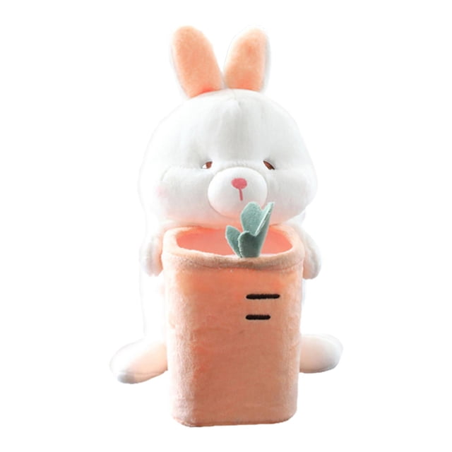 Cubo de basura creativo para coche, decoración interior, reposabrazos, caja de almacenamiento conejo