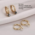 thumbnail image 2 of pitrice 1 Pair Stud Earrings Rhinestone Wedding Engagement Date Work Decoration Trendy Ears Jewelry Woman Ladies Black, 2 of 6
