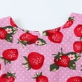 thumbnail image 3 of IBTOM CASTLE Girls 50s Vintage Polka Dot Flower Swing Rockabilly Prom Party Tea Dress Kids Audrey Wedding Formal Cocktail Evening Gown 4-5 Years Cap-Strawberry, 3 of 6