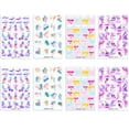 thumbnail image 1 of Calcomanías para decoración de uñas, 8 hojas de calcomanías coloridas para uñas, suministros para uñas, varios estilos, 9,8 x 6,8 cm, 1 of 5