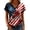 Hot Pink, variant on MEICHEN Women's V Neck Butterfly & Rose Print T Shirt Patriotic Glitter Graphic Casual Top