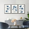 thumbnail image 2 of FCCUYE Navy Blue Wildflower d Canvas Wall Art Set Of 3 Flowers Pictures Prints Flowers Printing Floral Watercolors Flower wall Decor Living Room Bedroom Dinning Room Farmhouse Office-12x16in, 2 of 7