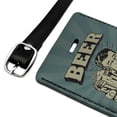 thumbnail image 2 of Beer It's a Vacation in a Can Funny Humor Rectangle Leather Luggage Card Suitcase Carry-On ID Tag, 2 of 8