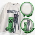 thumbnail image 3 of Minecraft Boy's T-Shirt 3-Pack - Casual, Long Sleeve, Soft Cotton Gaming Tees for Kids - Steve, Creeper, Zombie, Skeleton Graphic Print (Sizes 4-16), 3 of 9