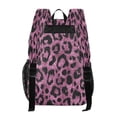 thumbnail image 3 of PVC Transparent Backpacks Clear Backpack for Travel and Outings Pink Glitter Cheetah Print, 3 of 7