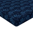 thumbnail image 2 of Ambesonne Blue Fitted Sheet, Ocean Inspired Flowers, Twin Size, Dark Blue Violet Blue, 2 of 3