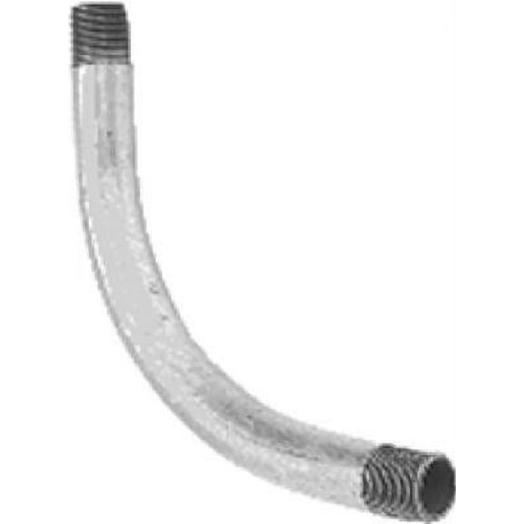 Halex 64120 Rigid Elbow, 90 deg Angle, 2 in, Steel, Galvanized