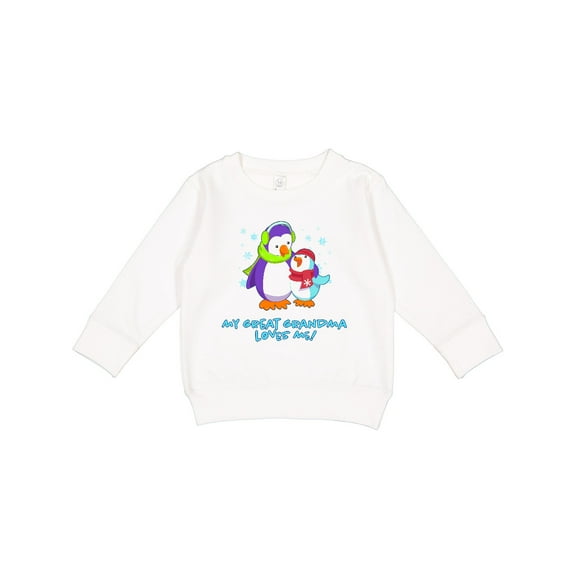 Inktastic My Great Grandma Loves Me Cute Penguins Toddler Sweatshirt