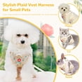 thumbnail image 5 of Small Dog Harness and Leash Set No Pull Puppy Harness Step-in Adjustable Puppy Cat Dog Vest Harnesses Soft Mesh Breathable Dog Harness Backpack Pet Harness for Puppies Small Medium Dogs, 5 of 7