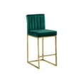thumbnail image 6 of Velvet Counter Stool, Upholstered Bar Stool with Metal Base - 16"W x 19"D x 37.5"H, 6 of 6