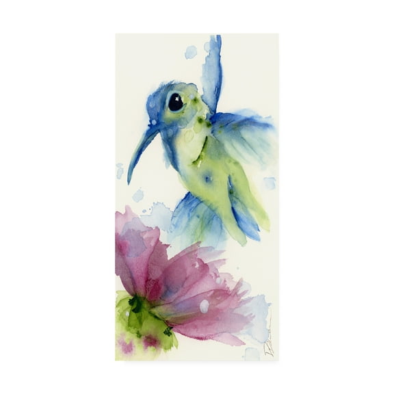 Dawn Derman 'Lilac and Blue' Canvas Art