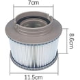 thumbnail image 2 of INF Poolfilter för MSPA uppblåsbara pooler FD2089 4-pack, 2 of 5