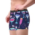 thumbnail image 2 of Xecao Wine Glasses And Cocktails Print Men's Boxer Briefs with Soft Elastic Waistband and 3D Space Capsule Design Breathable Comfortable Underwear-Medium, 2 of 5