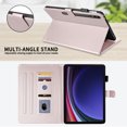thumbnail image 3 of for Samsung Galaxy Tab S9 FE+ 12.4" 2023 SM-X610/SM-X616 Folio Flip Case, Elegant Ultra Slim PU Leather Case with Kickstand Function Pencil Holder and Card Slots for Tab S9 FE Plus, Rosegold, 3 of 8