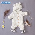 thumbnail image 4 of Combinaison à Capuchon d'Hiver pour Nouveau-Né Bébé Garçon Fille, Manches Longues, Tricotée, 4 of 6