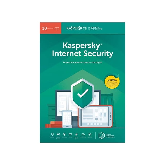 Antivirus Kaspersky Internet Security para Multidispositivos 1 Año para 10 Usuarios Descarga Digital