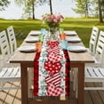 thumbnail image 4 of Table Runners 72 Inches Long Dress Scarves, Valentine's Day Farmhouse Kitchen Table Runner, Coffee Tablerunners, Love Heart Eucalyptus Black Red Plaid 14x72 Inch, 4 of 9