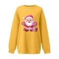 thumbnail image 5 of Lorytime Christmas Crewneck Sweatshirts Women Santa Claus Print Plush Shirt Long Sleeve Pullover Loose Tops, 5 of 5
