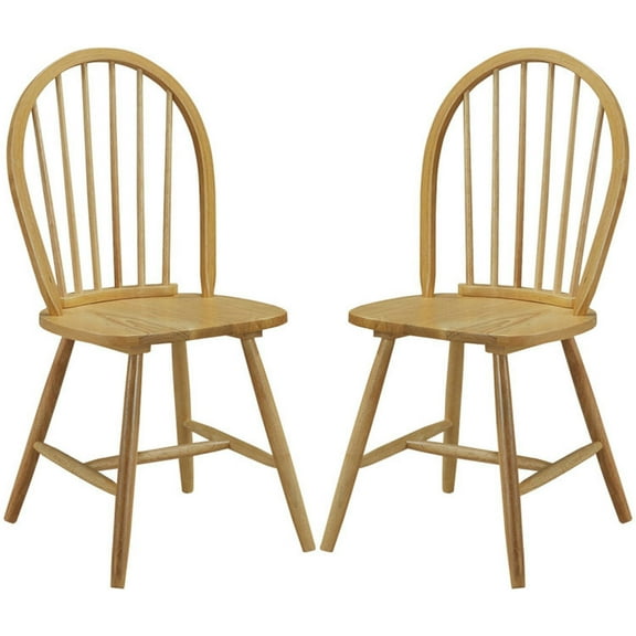 GVN Dining Chairs,Set of 2 Vintage Windsor Wood Chair with Spindle Back for Dining Room