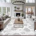 thumbnail image 3 of Gray Coastal Area Rugs 5'x8', Washable Small Throw Rugs for Classroom Bedroom, Summer Beach Ocean Coral Conch Shell Indoor Outdoor Rug Non-Slip Low Pile Carpet Runner Reversible Floor Mats, 3 of 8