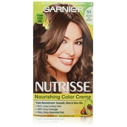 Garnier Nutrisse Hair Color, 51 Cool Tea Medium Ash Brown, 2 Pack