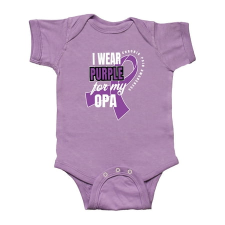

Inktastic Chronic Pain I Wear Purple For My Opa Gift Baby Boy or Baby Girl Bodysuit