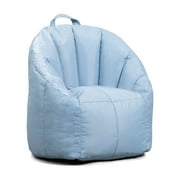 Big Joe Joey Junior Bean Bag Chair for Kids, 1.5 ft Nylon Blend Lightwight Lounge Chair, Durable Polyester, Blue Fog