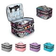 thumbnail image 3 of The essential oil carrier bag can hold more than 30 nail gels. Multiple pockets for lip polish. Nail polish organizer (blue)., 3 of 4