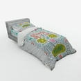 thumbnail image 3 of Ambesonne Saying Bedding Set 4 Pcs, Doodle Floral Island, Queen, Multicolor, 3 of 3