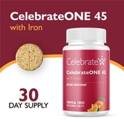 CELEBRATE VITAMINS CelebrateONE 45 Once Daily Bariatric Multivitamin with Iron, Tropical Twist, 30 Count