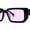 Black Marble Purple, variant on Narrow Rectangle Mod Square Geometric Diamond Cut Arm Sunglasses All Black