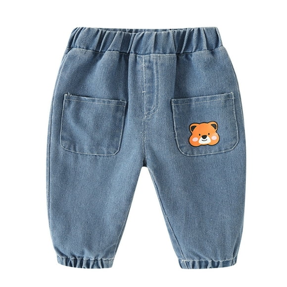 KVPLBQFD Kids Jeans Boys 2t Boys Pants 3t Pants Little Boy Clothes for Boys 12-14 6t Boys Clothes Boys 18-24 Months, Light Blue 18-24 Months