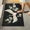 thumbnail image 2 of Bathroom Rug Mat Japanese White Crane Bath Mat Super Soft Absorbent Plush Shaggy Bath Rugs Non Slip Quick Dry Bath Carpet for Bathroom Floor Tub Shower, 24x16 Inches Home Decor Gifts, 2 of 5