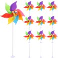 thumbnail image 1 of Shisuyan 10Pcs Colorful Lawn Garden Windmills Outdoor Windmill Decors Desk Windmill Adornments, 1 of 9