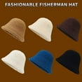 thumbnail image 4 of LinYooLi Y2K Hat Female Fashion Autumn/Winter Solid Color Wool Fisherman Hat Thicken Warm Bucket Hat Simple Basin Hat Male, 4 of 8