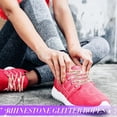 thumbnail image 3 of 4 Piece Rhinestone Shoe Laces Crystal Glitter Rope Bling Hoodie String Rhinestone Glitter Rope for Sneakers Sweatpants, Ab Color, One Size, 3 of 5
