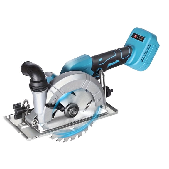 TWOWIN Brushless Mini Circular Saw for Makitta 18V Battery - 1100W Motor, 45° 32mm Depth, 3 Saw Blades - Professional Hand Electric Saw (Without Battery)