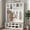 White, variant on Farmhouse Hall Tree with Shoe Storage Bench and 13 Compartments, Entryway Coat Rack with 6 Hooks, Elegant Shoe Cabinet for Mudroom, Living room