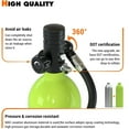 thumbnail image 6 of S400 Plus Mini Scuba Tank 1L Portable Mini Diving Tank Reusable Pony Bottle —DOT Certified Tank with 15-20 Minutes Backup Diving Air Tank Kit Oxygen Cylinder for Underwater Exploration Rescue(Black), 6 of 9