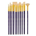 thumbnail image 2 of KINGART® Studio All-Purpose Art, Craft & Hobby Synthetic Bristle Paint Brushes, Set of 10, 2 of 5
