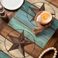 thumbnail image 4 of Western Star Country Texas Table Runner 70 Inches Long,Kitchen Dining Tablerunners Farm Vintage Wood Board Linen Table Runners Dresser Scarves for Home Dinner Wedding Holiday Party Decor, 4 of 9