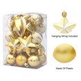 thumbnail image 2 of Bolas de adornos navideños con lazo para colgar para fiestas (calabaza dorada de 20 piezas), 2 of 6