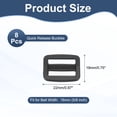 thumbnail image 2 of Uxcell Plastic Tri-glide Slide Buckle Belt Adjuster Sliders Webbing Strap Fasteners for Bag Belt Dog Cat Collar Harness 5/8 Inch, 2 of 5