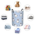 thumbnail image 3 of DouZhe Waterproof Collapsible Large Laundry Baskets, Cute Rabbits Animal Prints Circular Hamper with Handles, 3 of 6