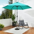 thumbnail image 5 of Scafild | 7.5 ft Solar LED Light Patio Umbrella Outdoor W/ Easy Tilt - Peacock Blue, 5 of 7
