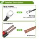 thumbnail image 2 of Ofertas Únicas 1 Pc 6 AWG Gauge 4.5FT Cable Inversor de Batería de Cobre 3/8" Lug 5/16" Lug Negro, 2 of 7