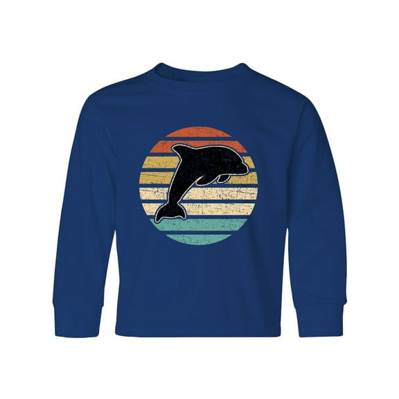 Inktastic Dolphin Cute Beach and Vacation Long Sleeve Youth T-Shirt