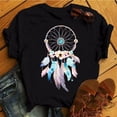 thumbnail image 3 of Camiseta De Moda Para Mujer Estampada Dreamcatcher Verano Manga Corta tops Dama Niñas Nuevas Camisetas Gráficaspangjing, 3 of 3
